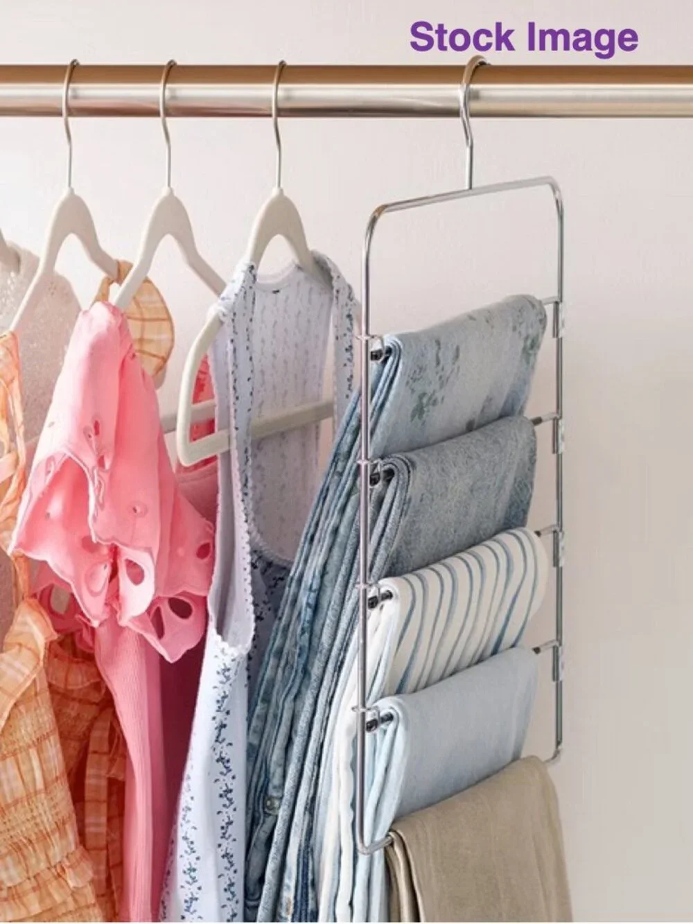 Container Store 4-Tier Swing-Arm Pant Hanger (Closet or Craft Organizer)